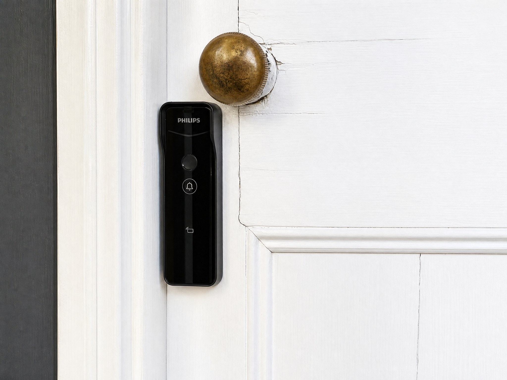 Philips smart lock on the front door at Little Anchorage