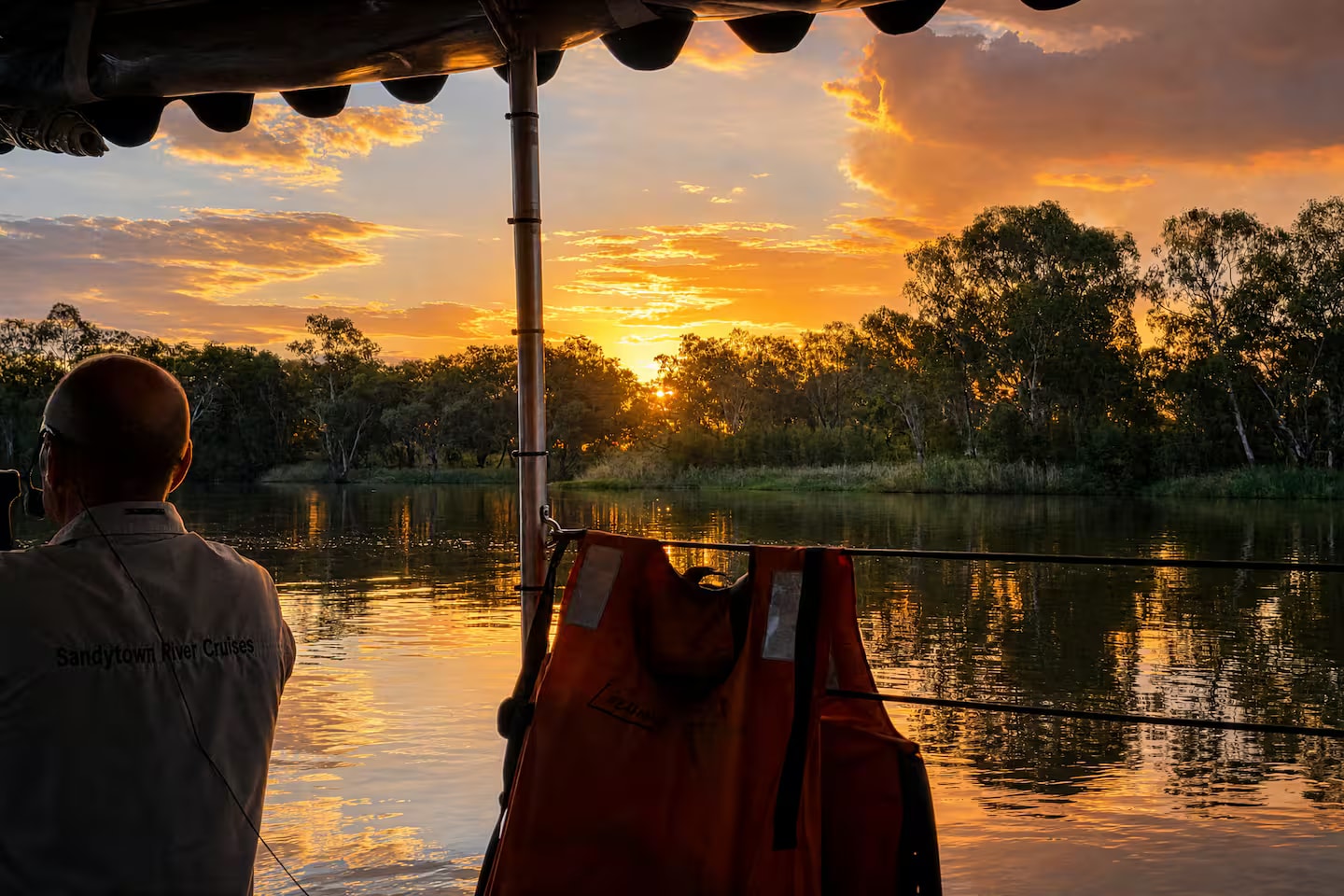 Sandytown River Cruises sunset on the Balonne River